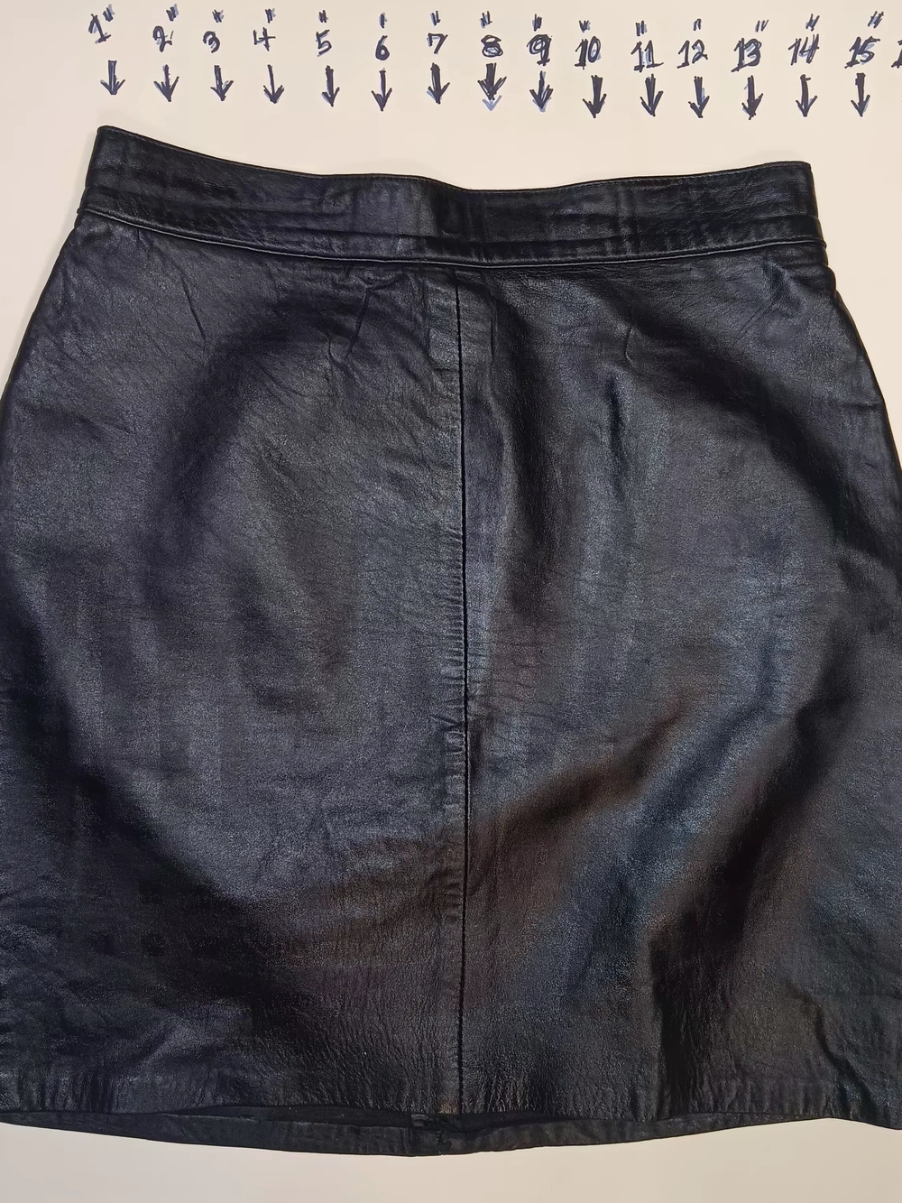 Vera Pelle Black Leather Mini Skirt